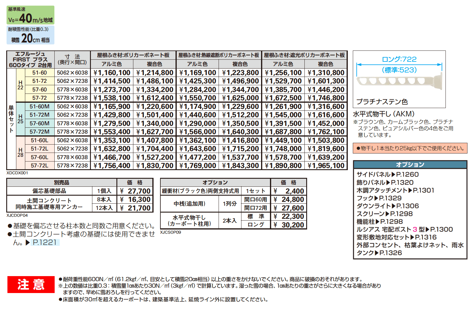 エフルージュ FIRST プラス 600タイプ 2台用 (単体)_価格_1