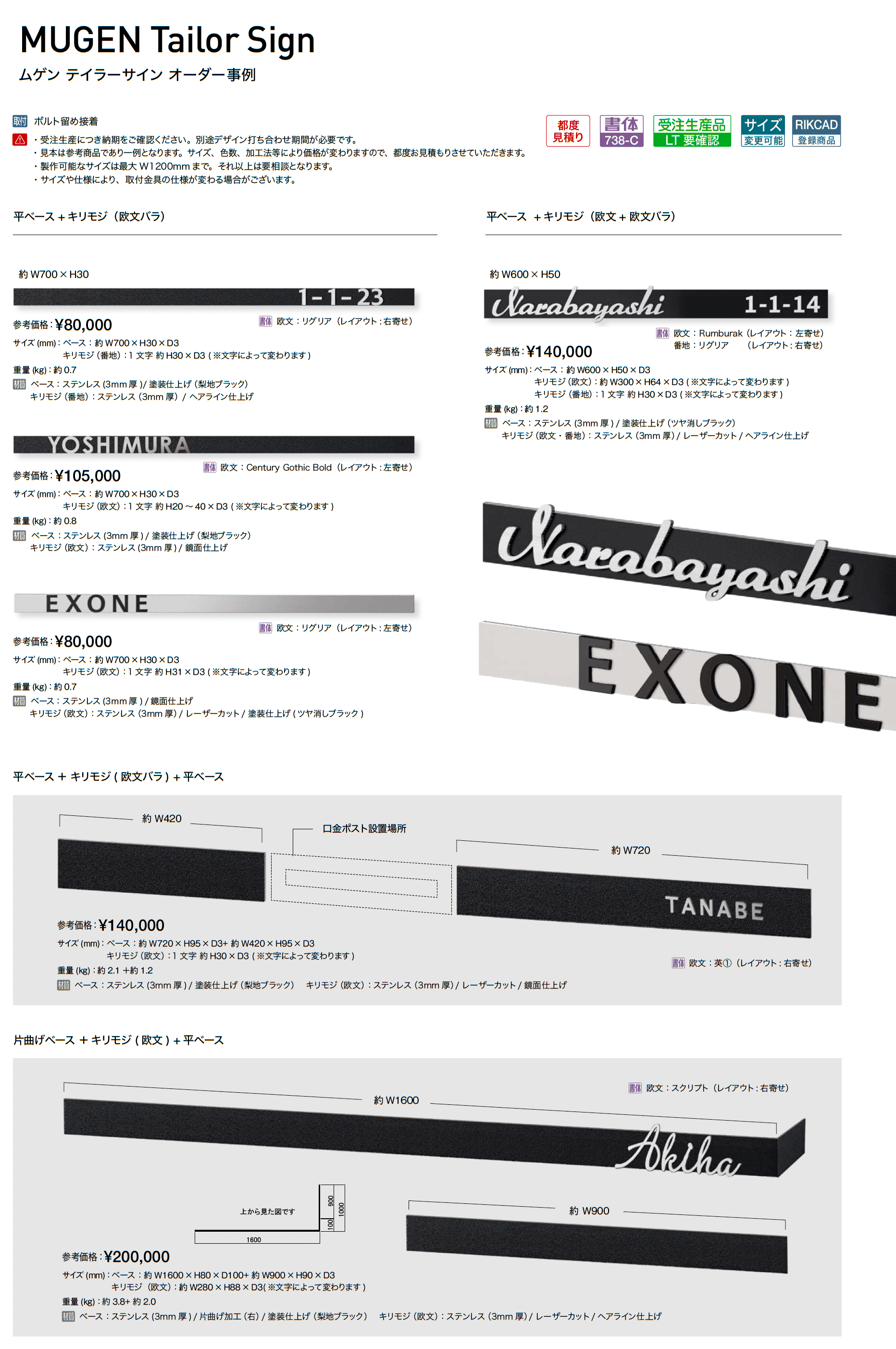 ムゲン テイラーサイン・ナンバー_価格_4