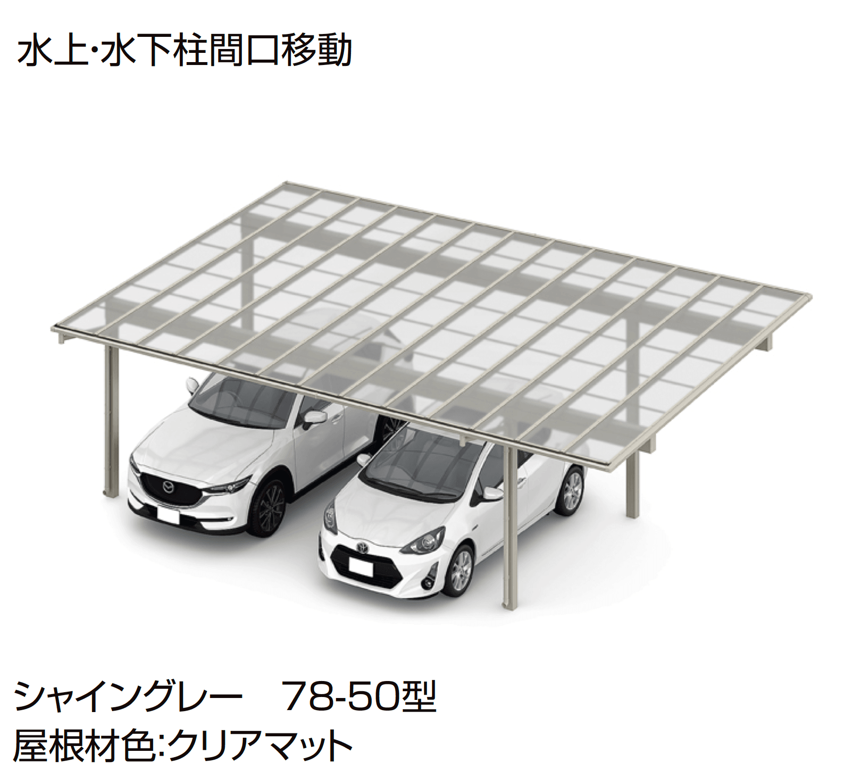 LIXILの「フーゴFプラス 3台用 柱間口移動」のサブ画像2
