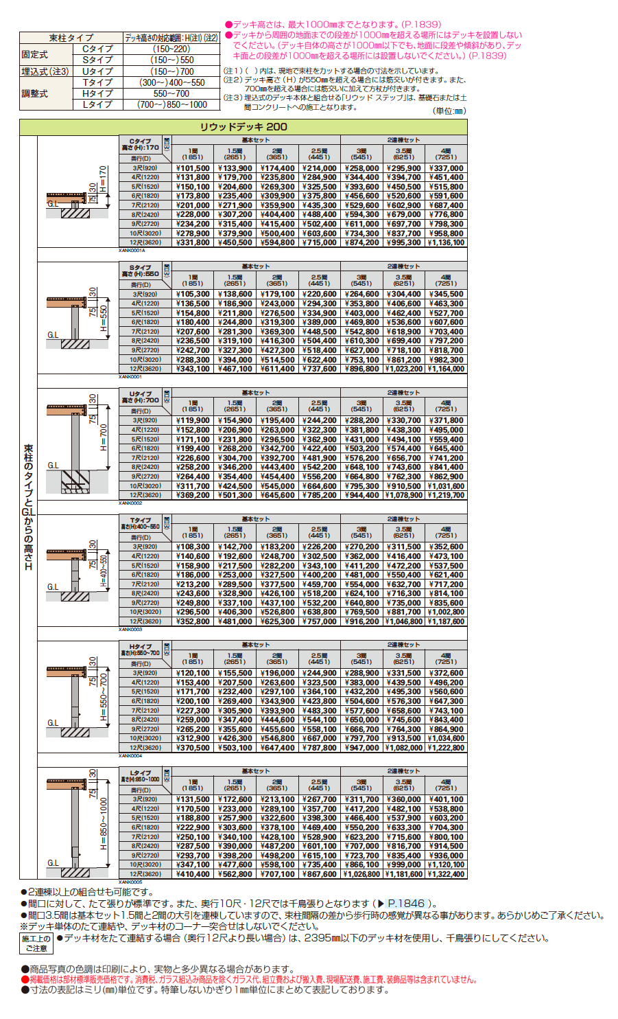 リウッドデッキ 200_価格_1