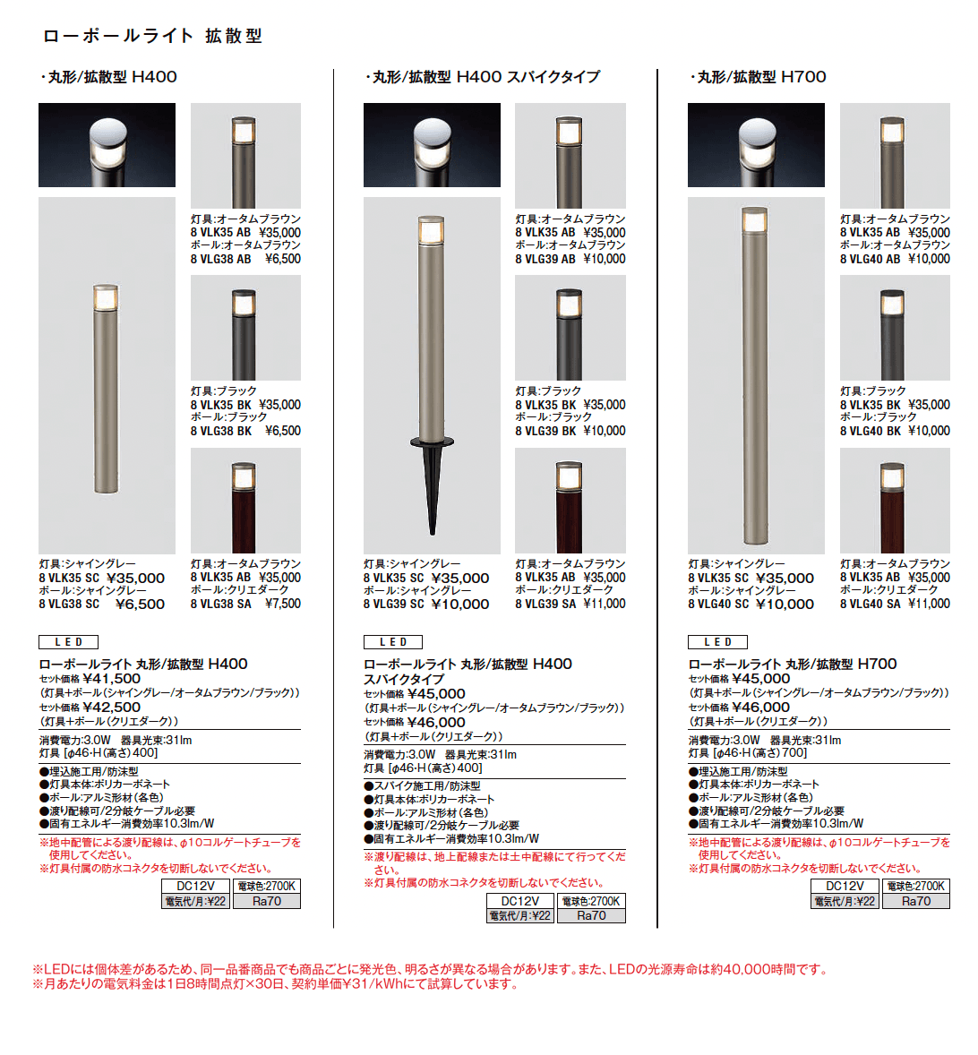 ローポールライト 拡散型 丸形_価格_1