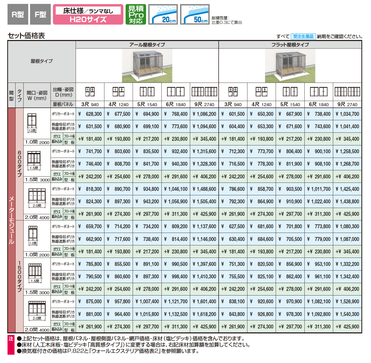 晴れもようwith(床仕様/ランマなし H20サイズ メーターモジュール)_価格_1