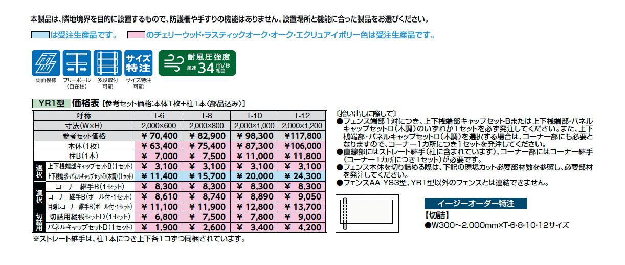 フェンスAA(木調) YR1型_価格_1