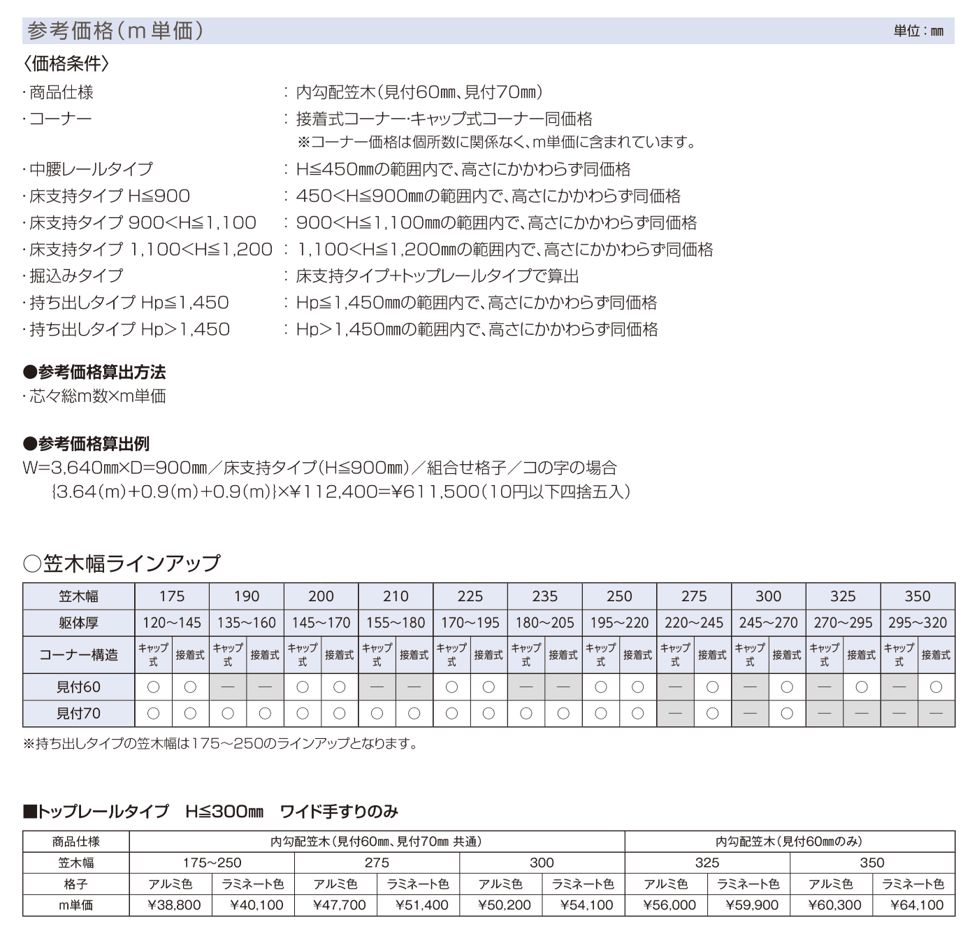ルシアス ハンドレール_価格_6