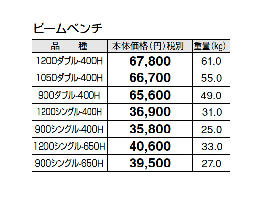 ビームベンチ_価格_1