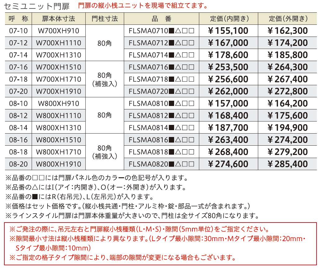 ラインスタイル門扉 タイプA【2024年版】_価格_1