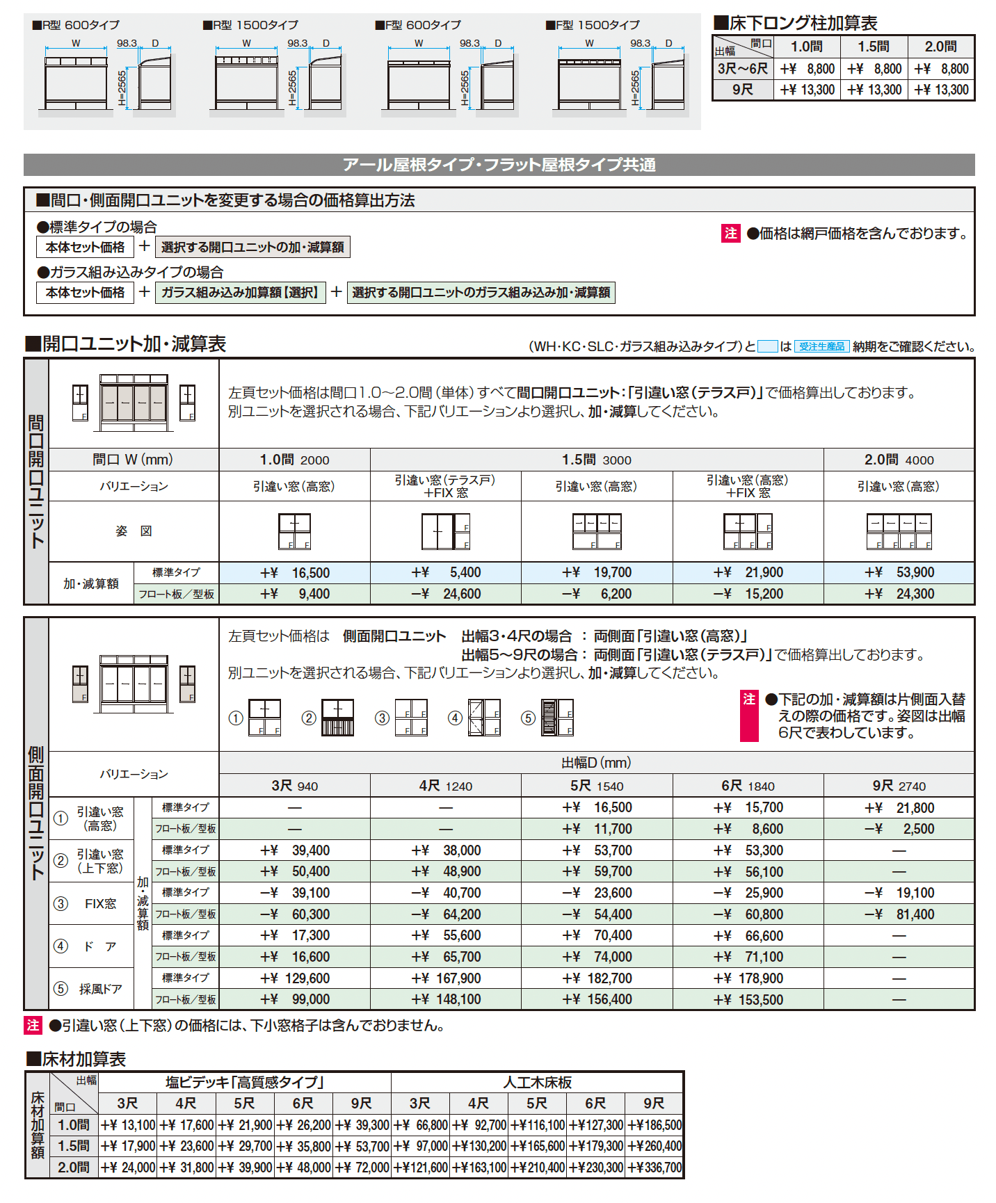 晴れもようwith(床仕様/ランマなし H20サイズ メーターモジュール)_価格_2