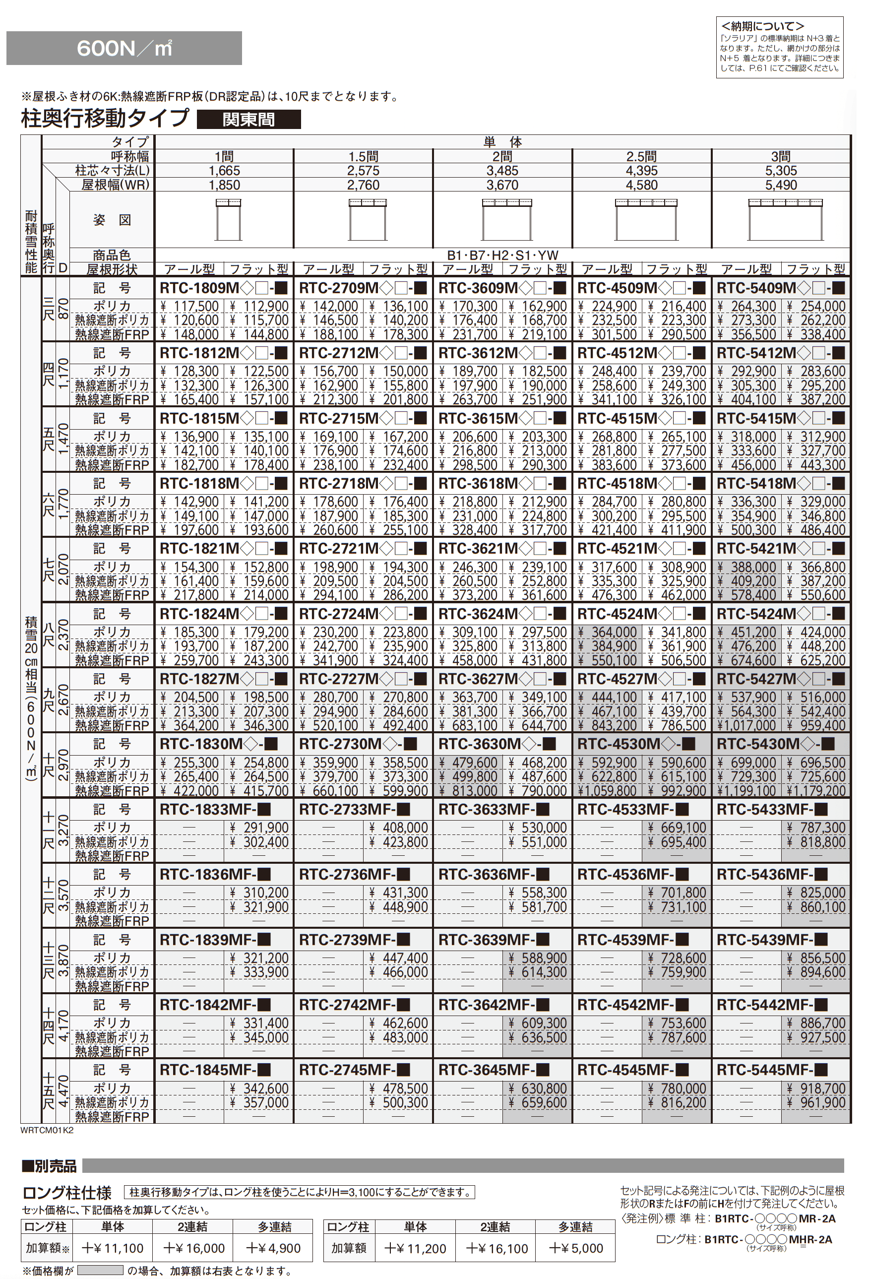ソラリア テラス屋根 壁付納まり_価格_3