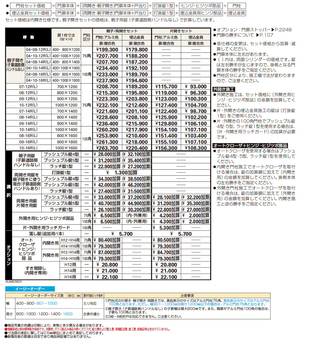 ルシアス 門扉W01型【2024年版】_価格_1