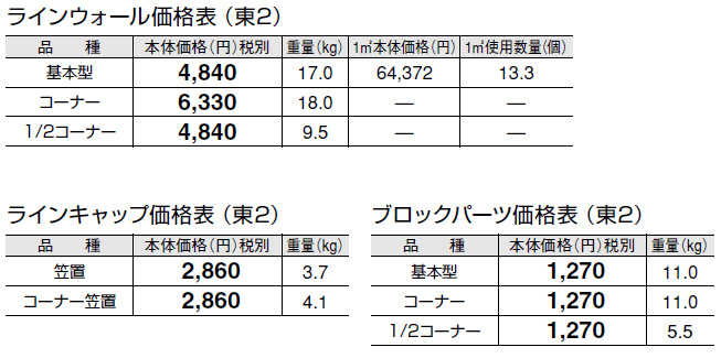 ラインウォール【2024年版】_価格_2