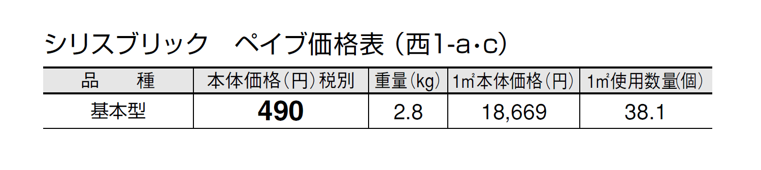 シリスブリック ペイブ【2024年版】_価格_3