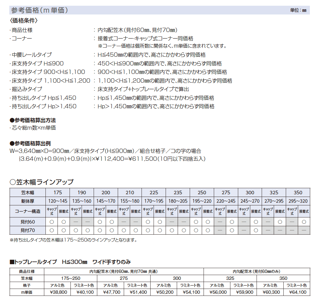 ルシアス ハンドレール 掘込みタイプ【2024年版】_価格_1