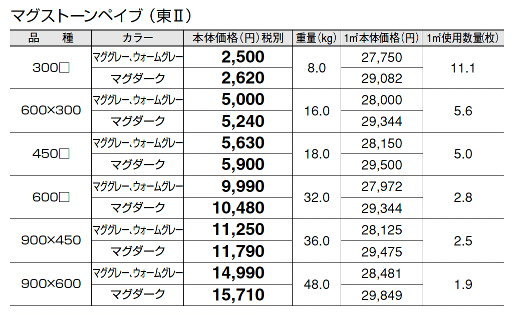 マグストーンペイブ_価格_2