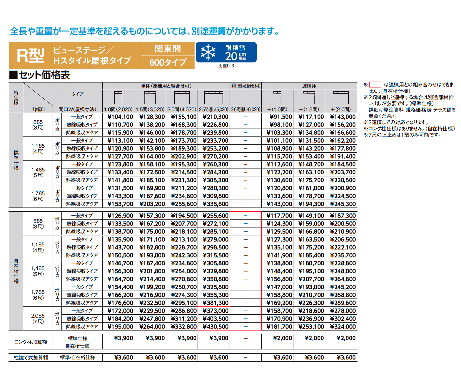 スピーネ R型 ビューステージ/Hスタイル屋根タイプ 関東間_価格_1