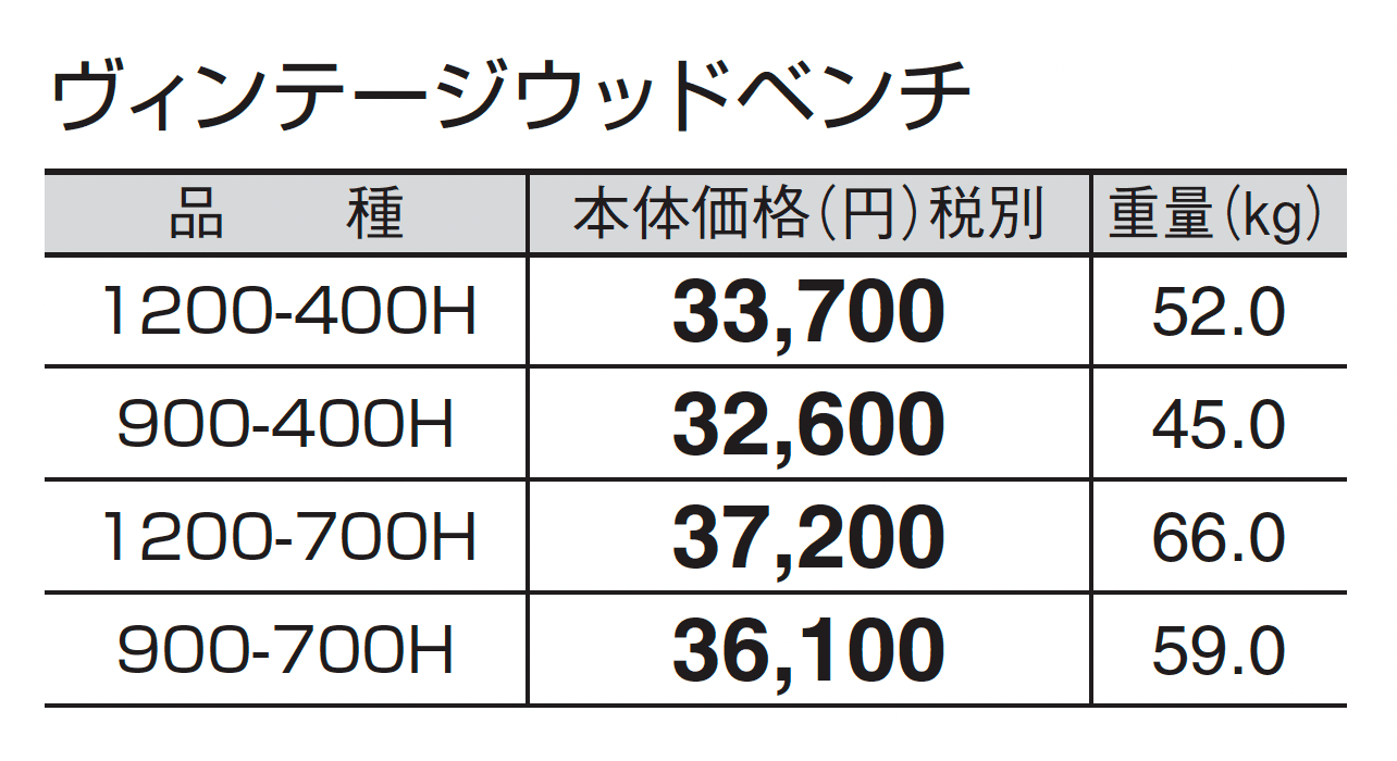 ヴィンテージウッドベンチ_価格_1