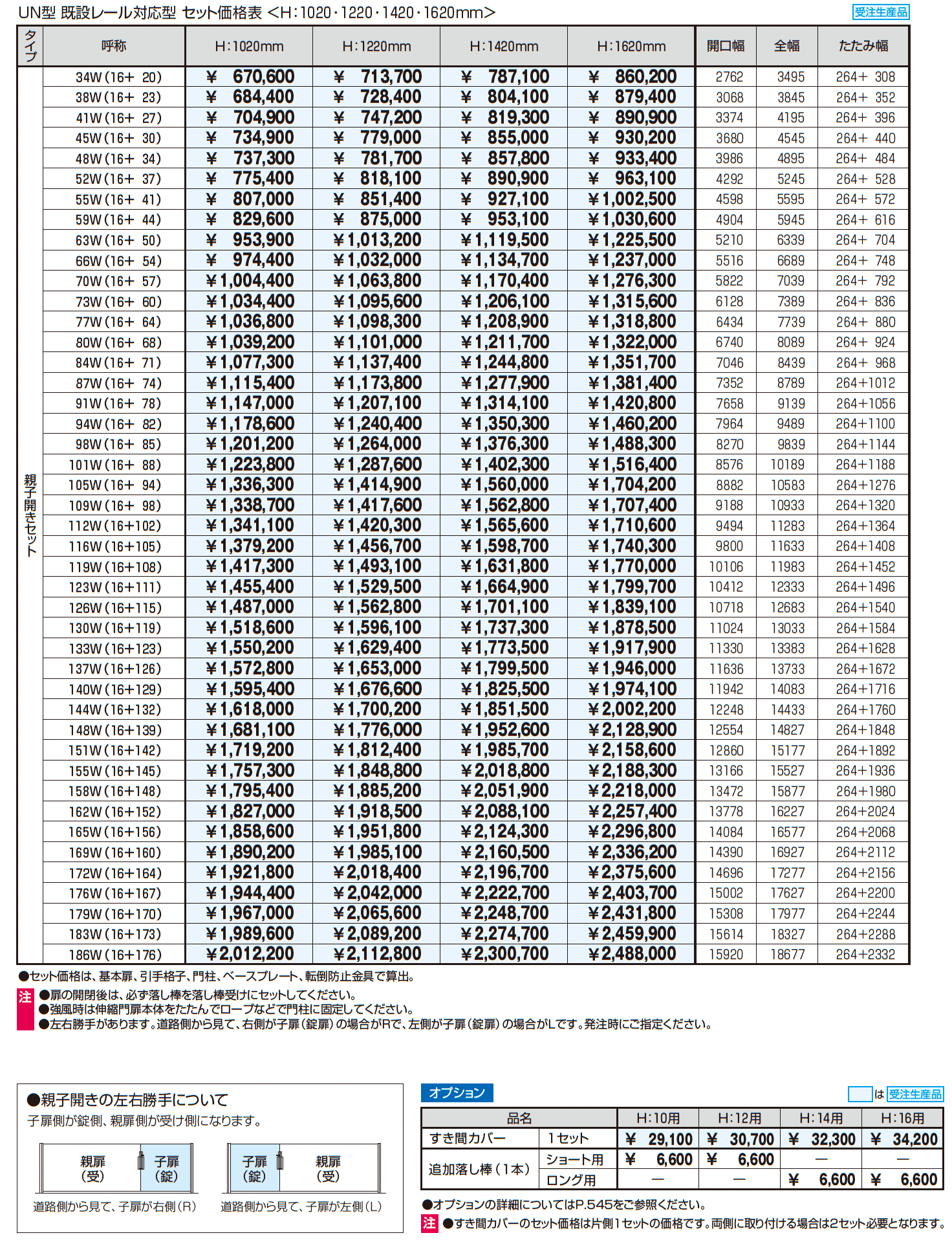 既設レール対応型 アルテンダUN型 レールタイプ_価格_3