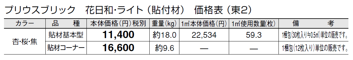 プリウスブリック 花日和・ライト(貼付材)【2024年版】_価格_2