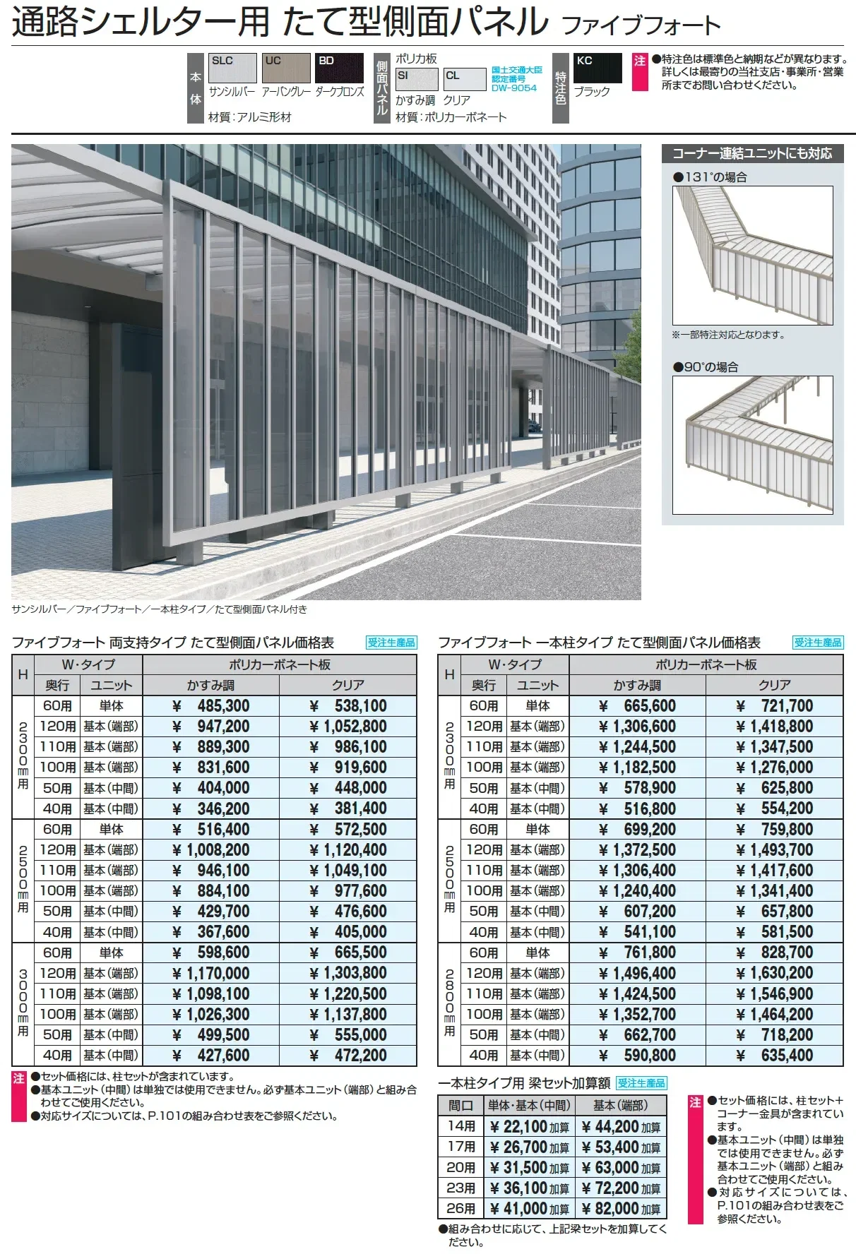 ファイブフォート 一本柱タイプ 基本ユニット_価格_3