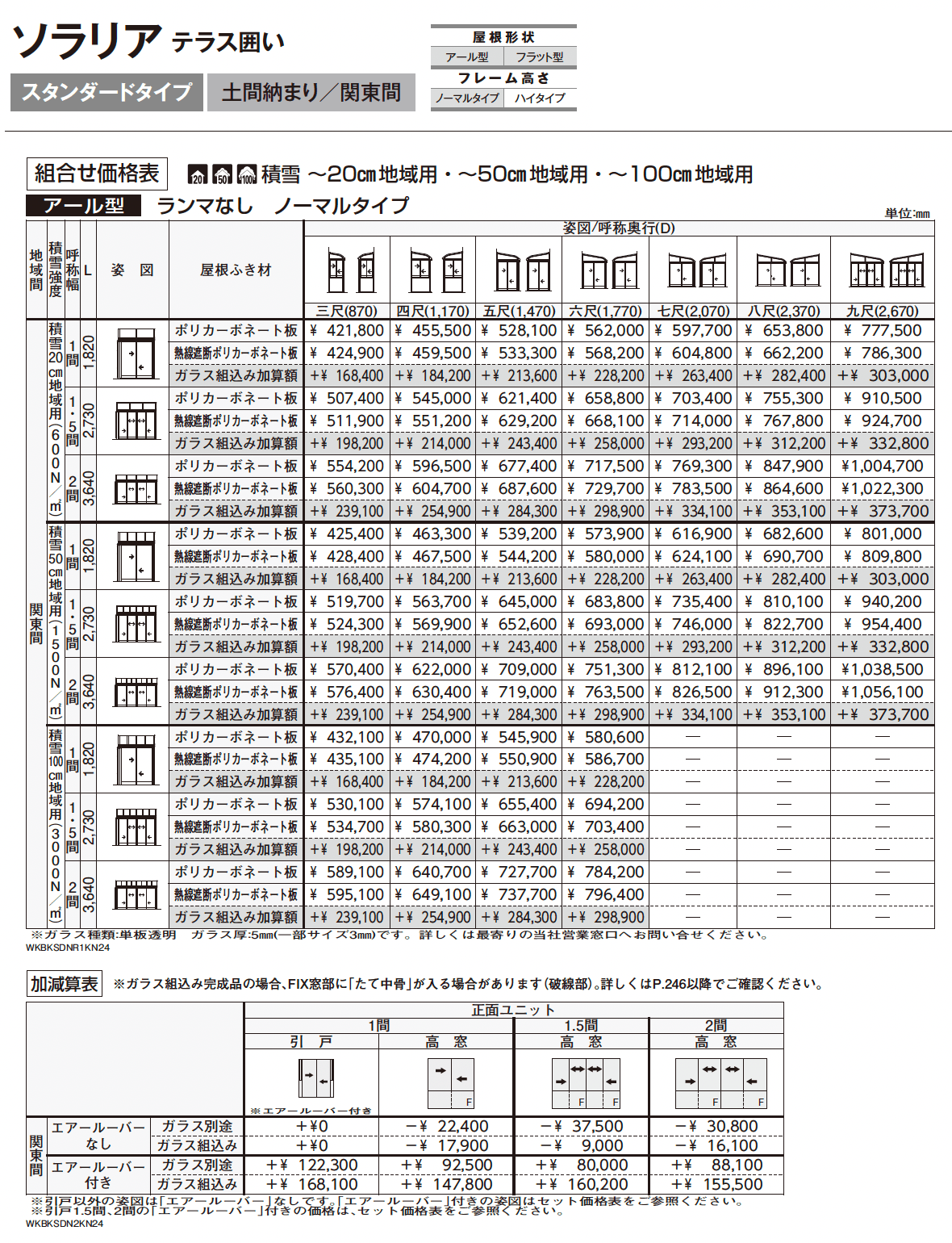 ソラリア テラス囲い スタンダードタイプ 土間納まり_価格_1