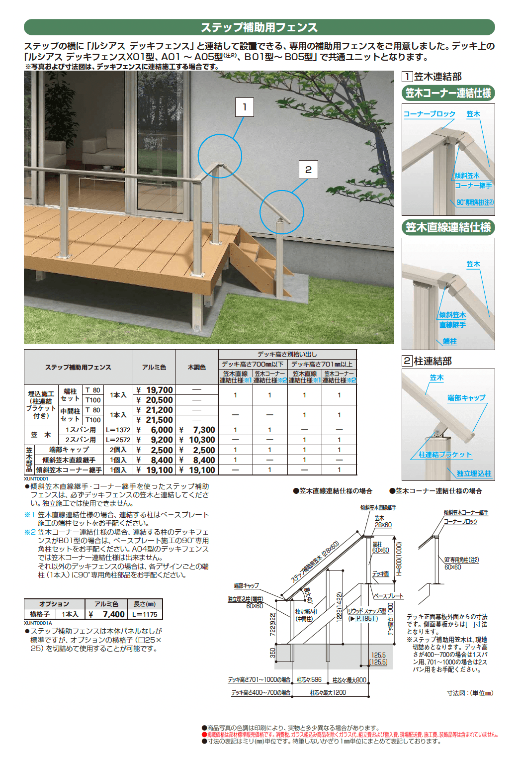 ルシアス デッキフェンス B04型 ポリカパネルタイプ_価格_2