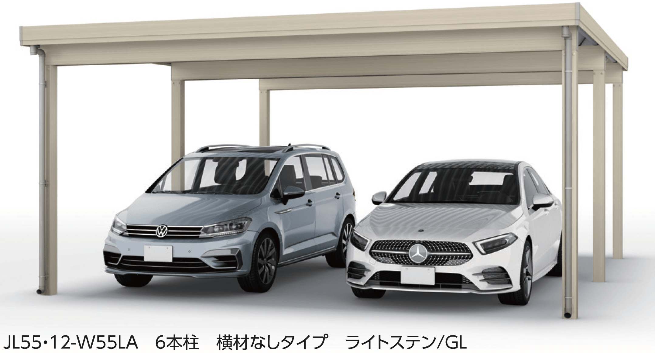 大仙の「SSポートGⅢ 積雪150cm Aタイプ・Bタイプ奥行延長セット/2台用」