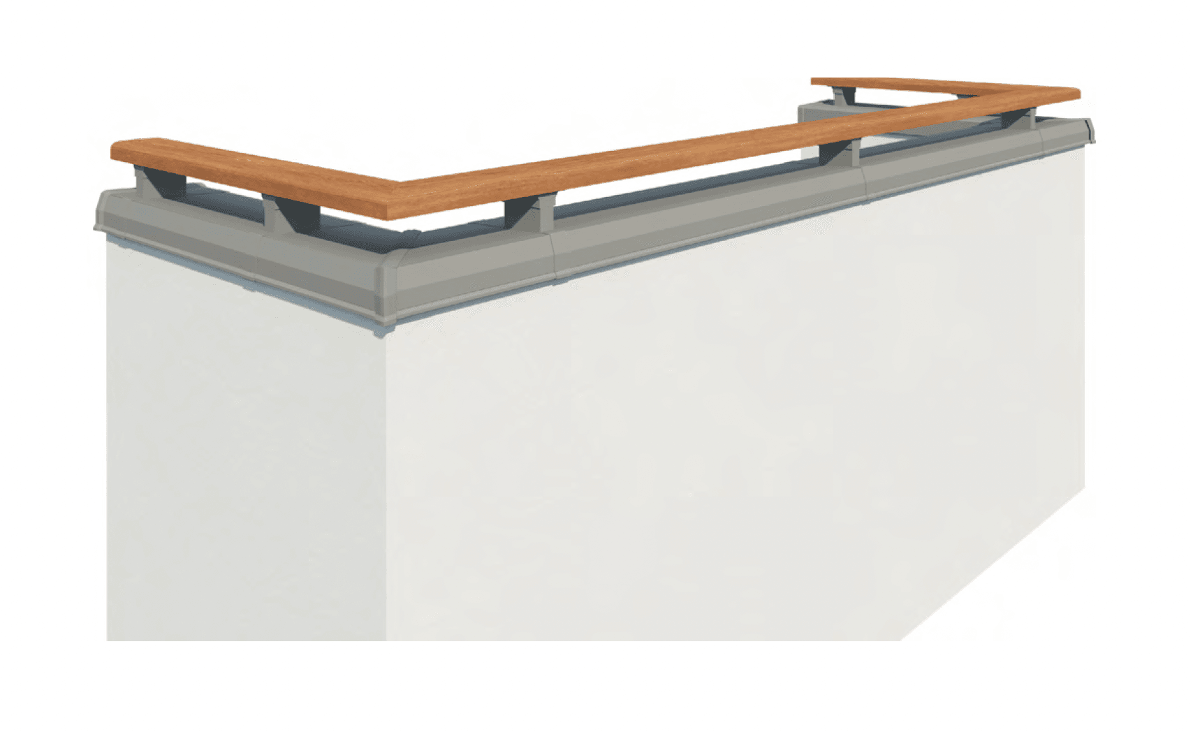 MINOの「笠木付彩木横格子手摺H100タイプ ABC」