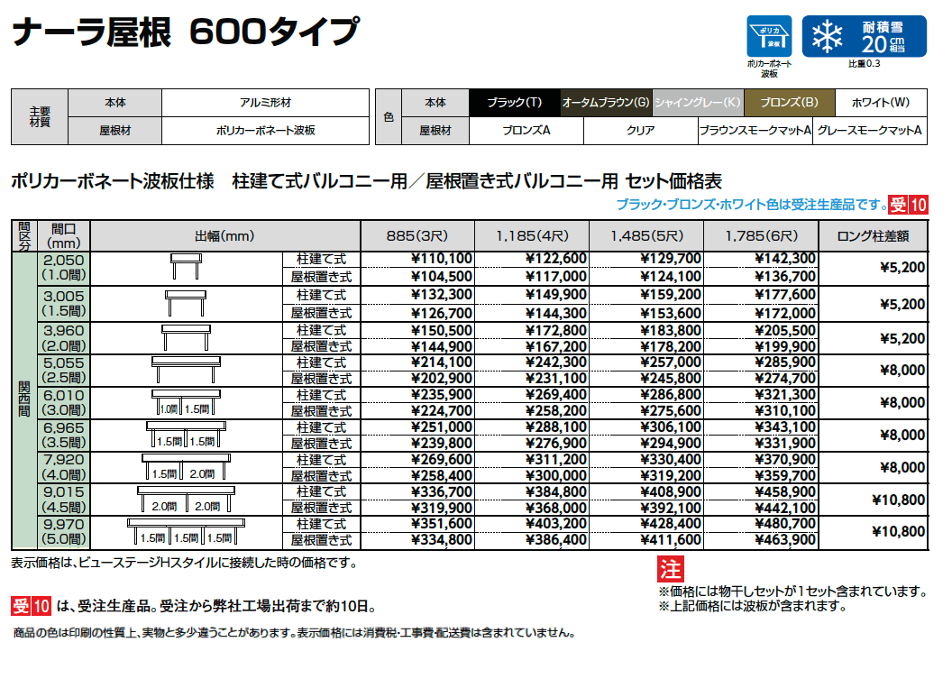 ナーラ屋根 関西間【2024年版】_価格_1
