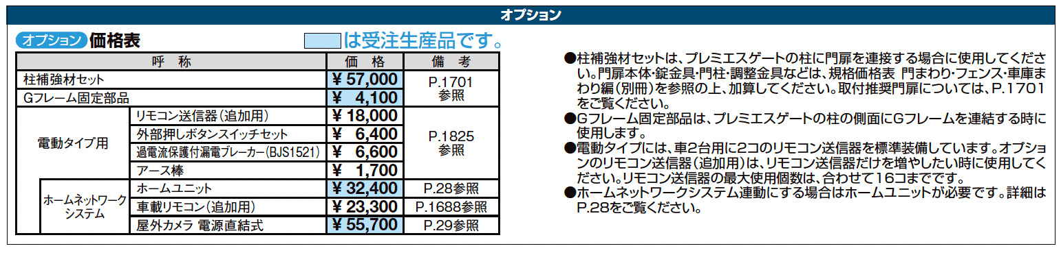 プレミエスゲート シングル CA型_価格_2