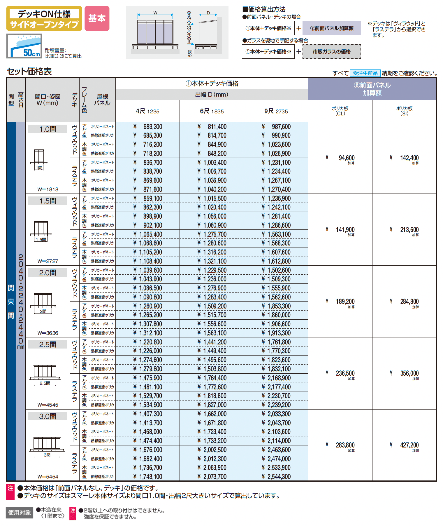 スマーレ (デッキON仕様 サイドオープンタイプ 基本)_価格_1