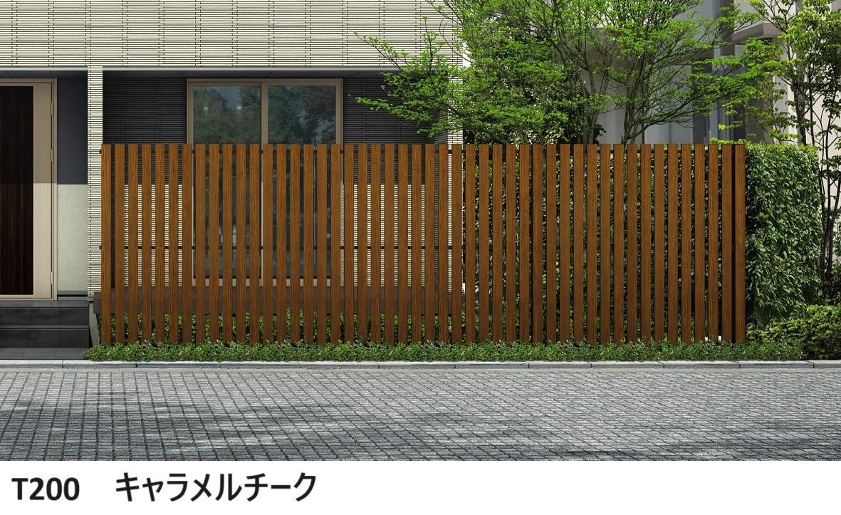 YKK APの「ルシアス スクリーンフェンス S04型 たて板格子」