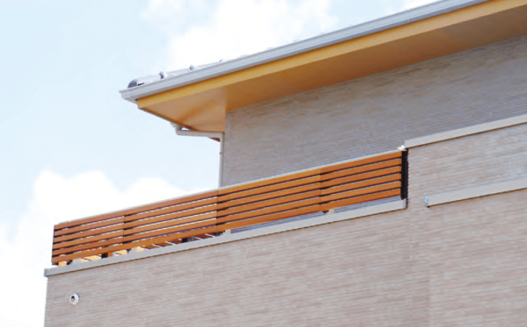 MINOの「笠木付彩木横格子手摺H400タイプ ATE04」のサブ画像2