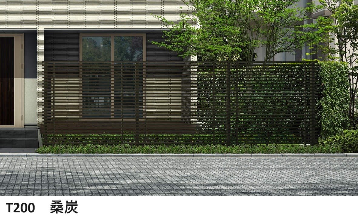 YKK APの「ルシアス スクリーンフェンス S01型 細横格子」