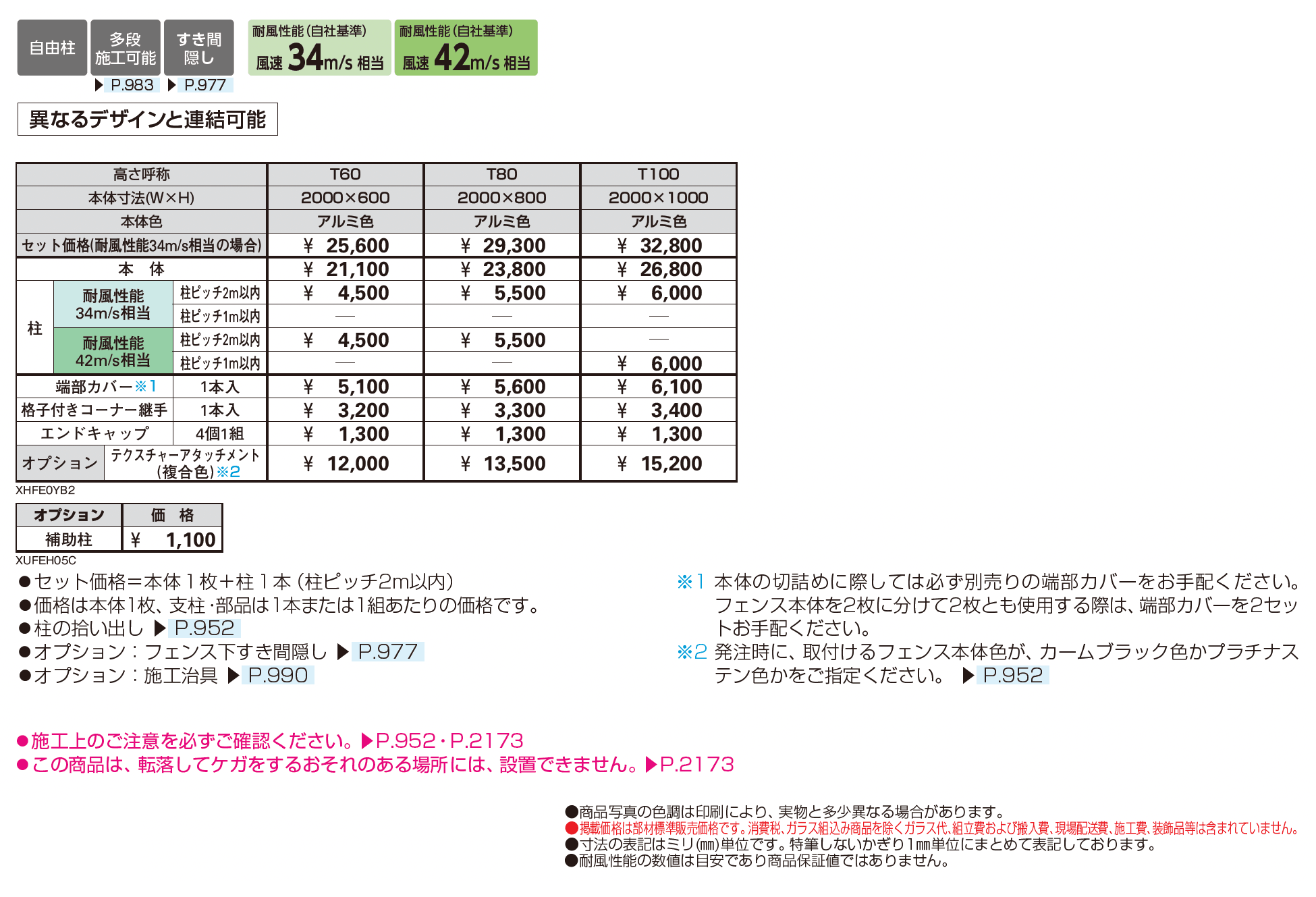 シンプレオ フェンスYB2型_価格_1