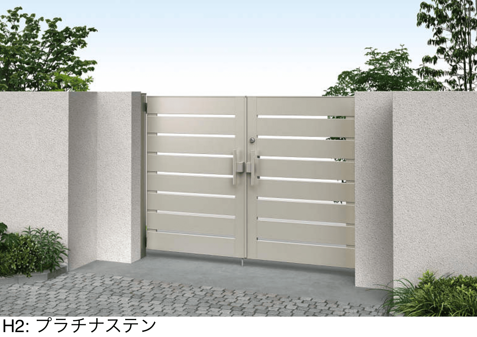 YKK APの「電気錠付共用門扉 ルシアス 門扉 YS4型【2025年6月発売】」のサブ画像1