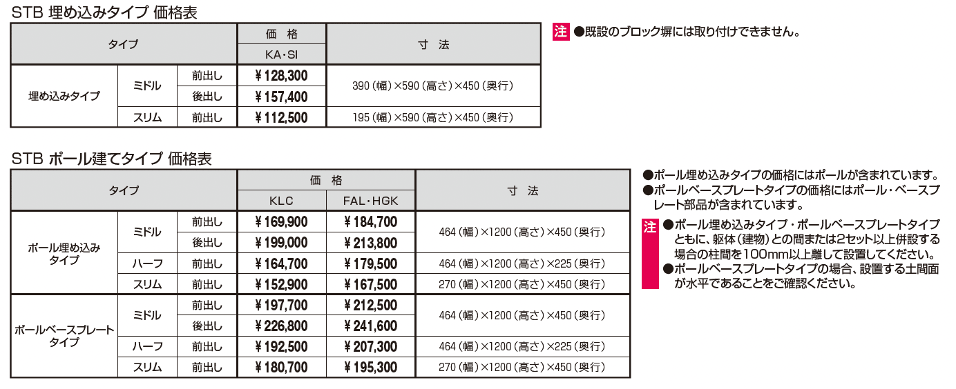 宅配ポスト フレムス Classic_価格_2