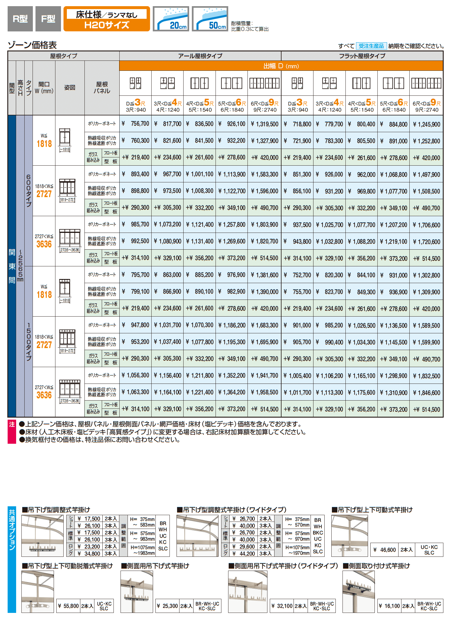 晴れもようwith特注品(床仕様/ランマなし H20サイズ)_価格_1