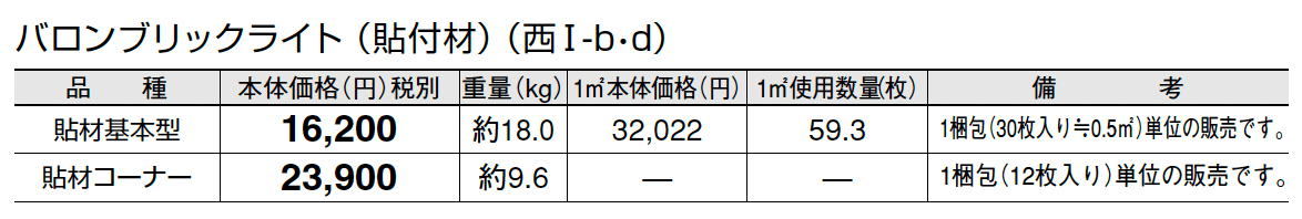 バロンブリックライト(貼付材)_価格_4