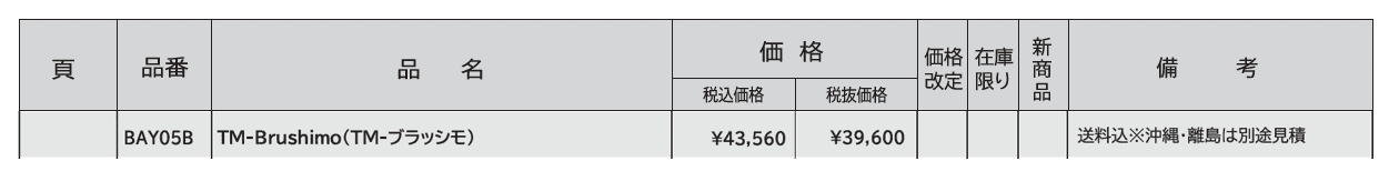 ハウスサイン TM-ブラッシモ_価格_1