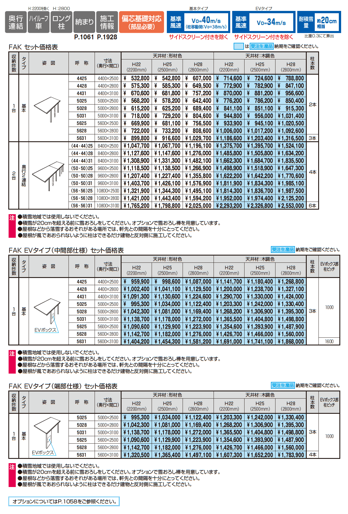 カーポート FⅡ(片側支持タイプ)_価格_1
