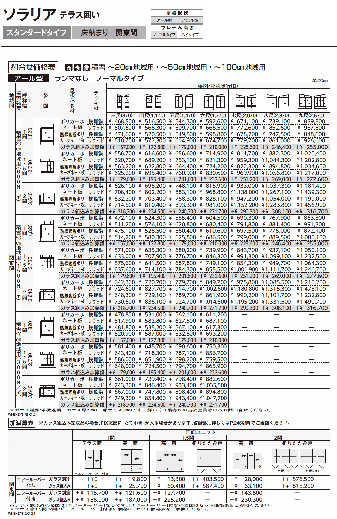 ソラリア テラス囲い スタンダードタイプ 床納まり_価格_1