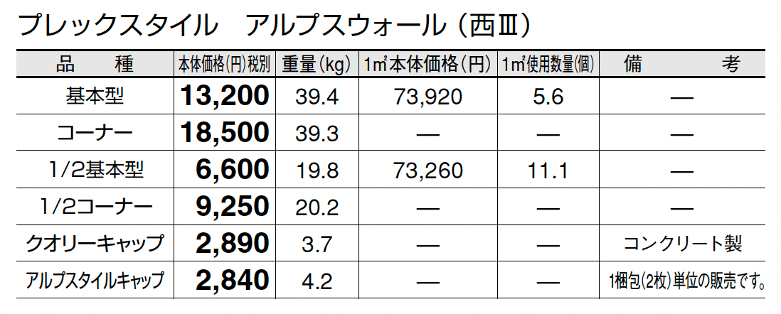 プレックスタイル アルプスウォール_価格_5