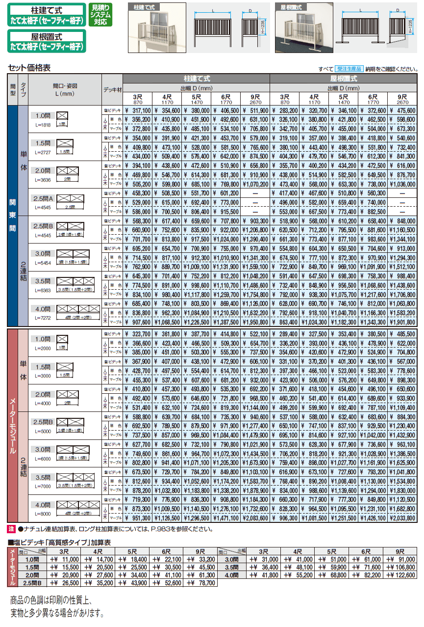 オルネ(屋根置式 たて太格子(セーフティー格子))【2024年版】_価格_1