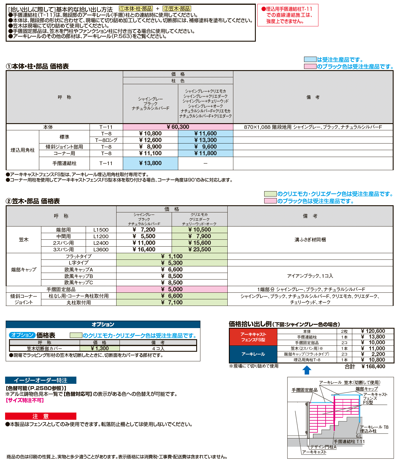 アーキレール+アーキキャストフェンスFS型【2024年版】_価格_1