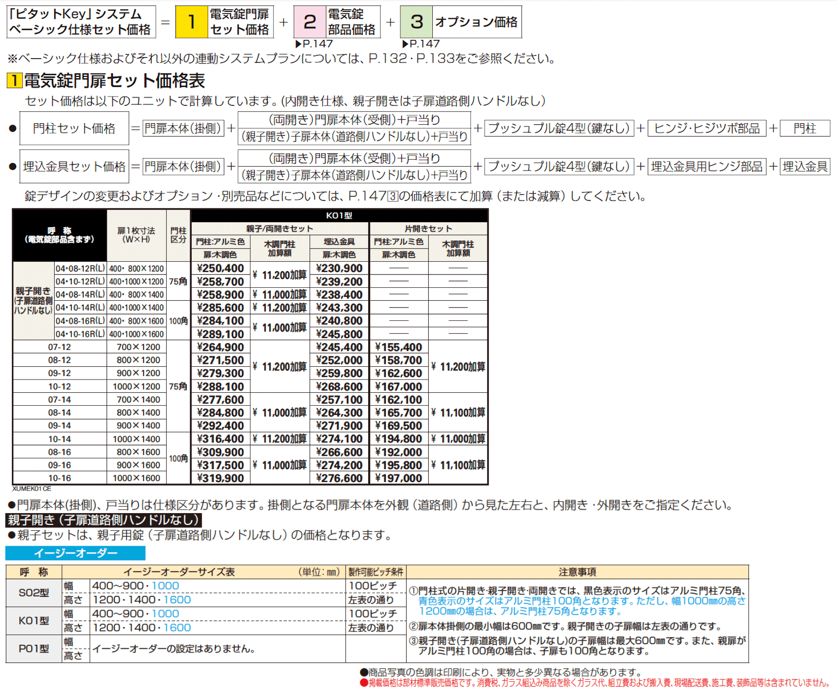 〔ピタットKey システム〕電気錠付 ルシアス 門扉シリーズ K01型【2024年版】_価格_1