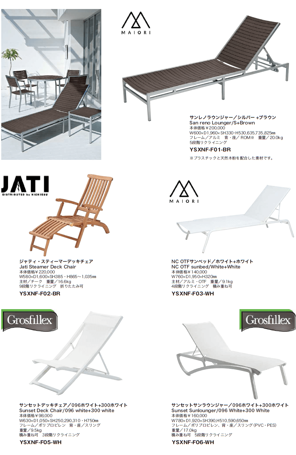 【紹介】ガーデンファニチャー:ラウンジャー(ニチエス株式会社製)【2024年版】_価格_1