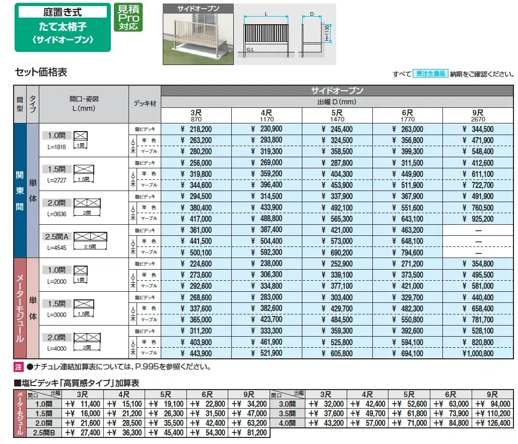 オルネ(庭置き式 たて太格子〈サイドオープン〉)_価格_1