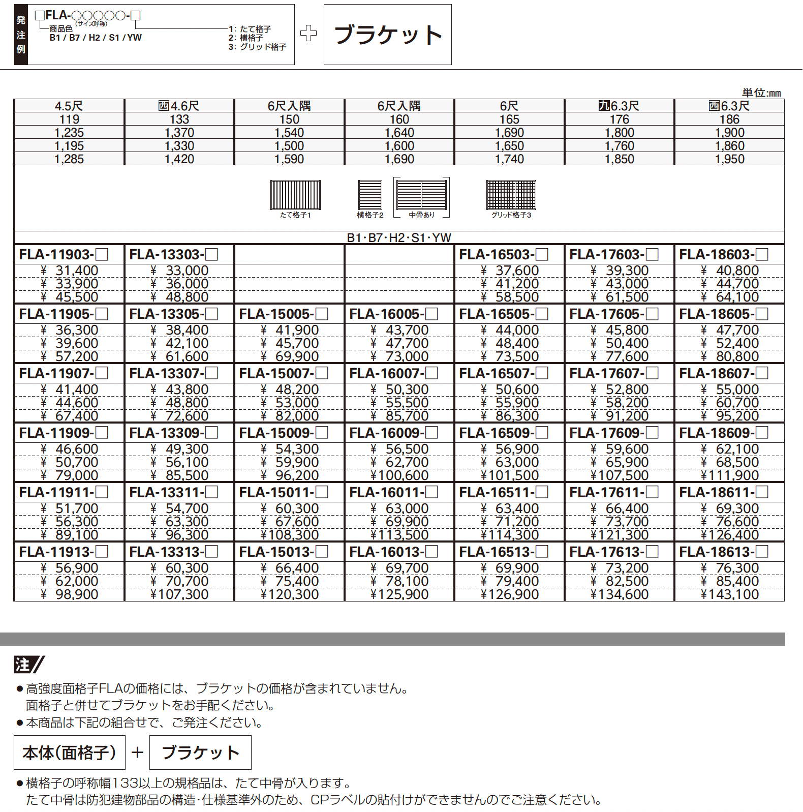 高強度面格子 FLA【2024年版】_価格_2
