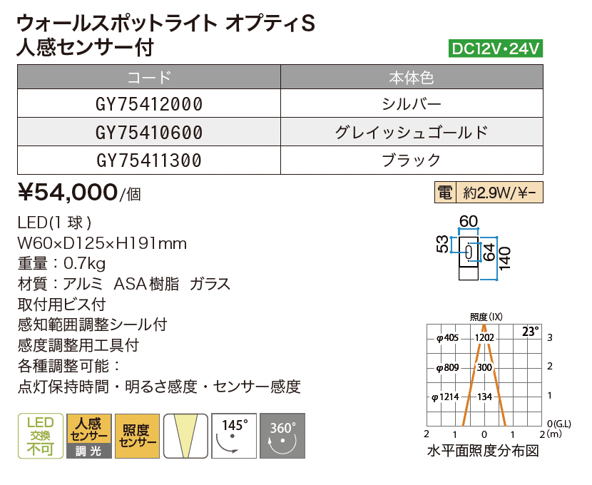 オプティS 人感センサー付【2024年版】_価格_1