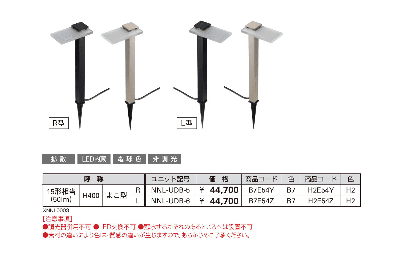 VIEW UP スパイクプレートフロアライト_価格_2