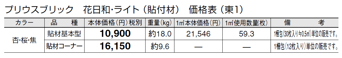 プリウスブリック 花日和・ライト(貼付材)【2024年版】_価格_1